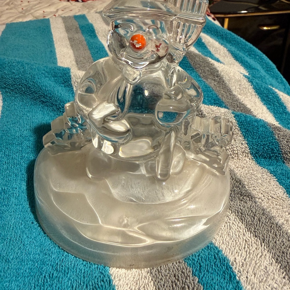 Crystal Snowman Figurine
